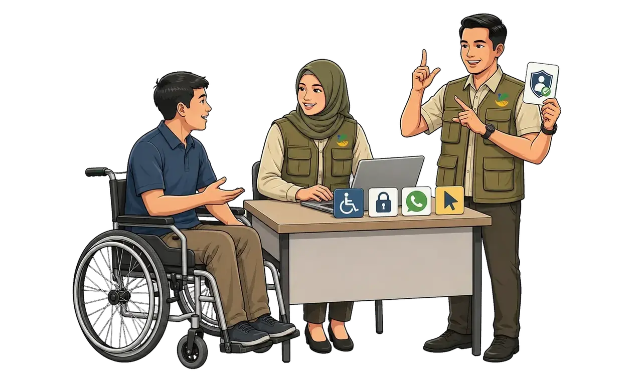 Ilustrasi tematik untuk halaman Aksesibilitas
