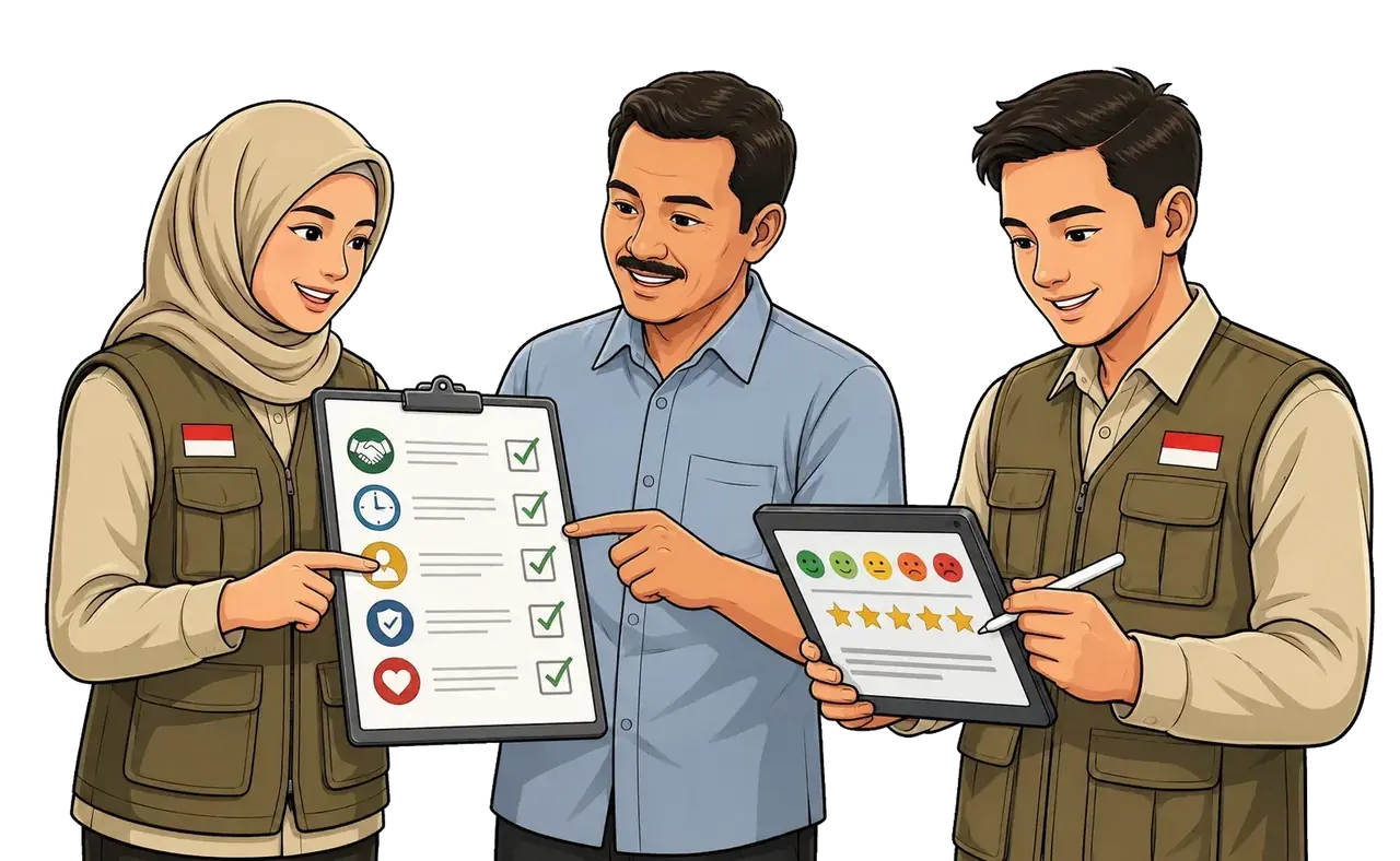 Ilustrasi tematik untuk halaman Standar Pelayanan