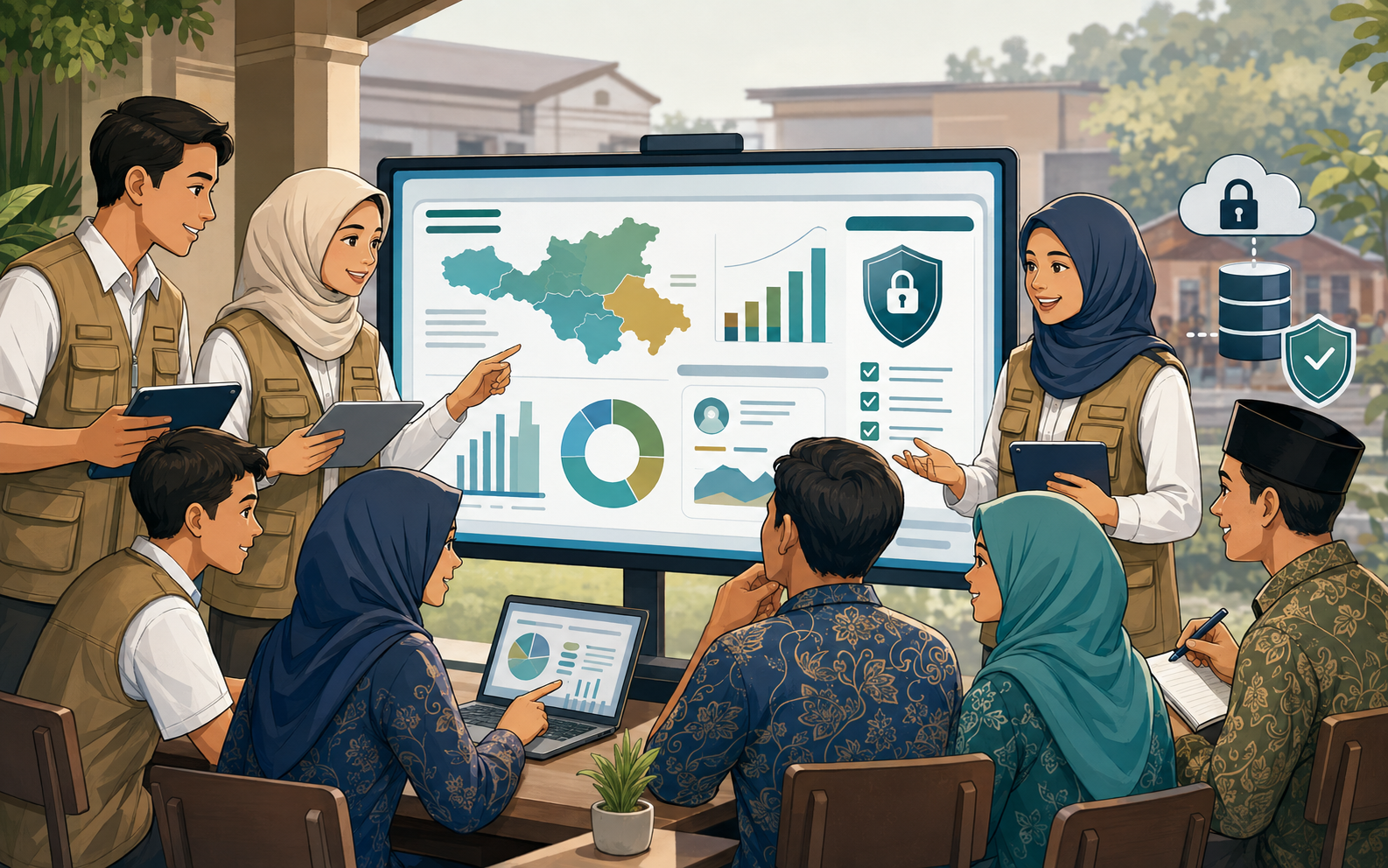 Ilustrasi tematik untuk halaman Data Sosial