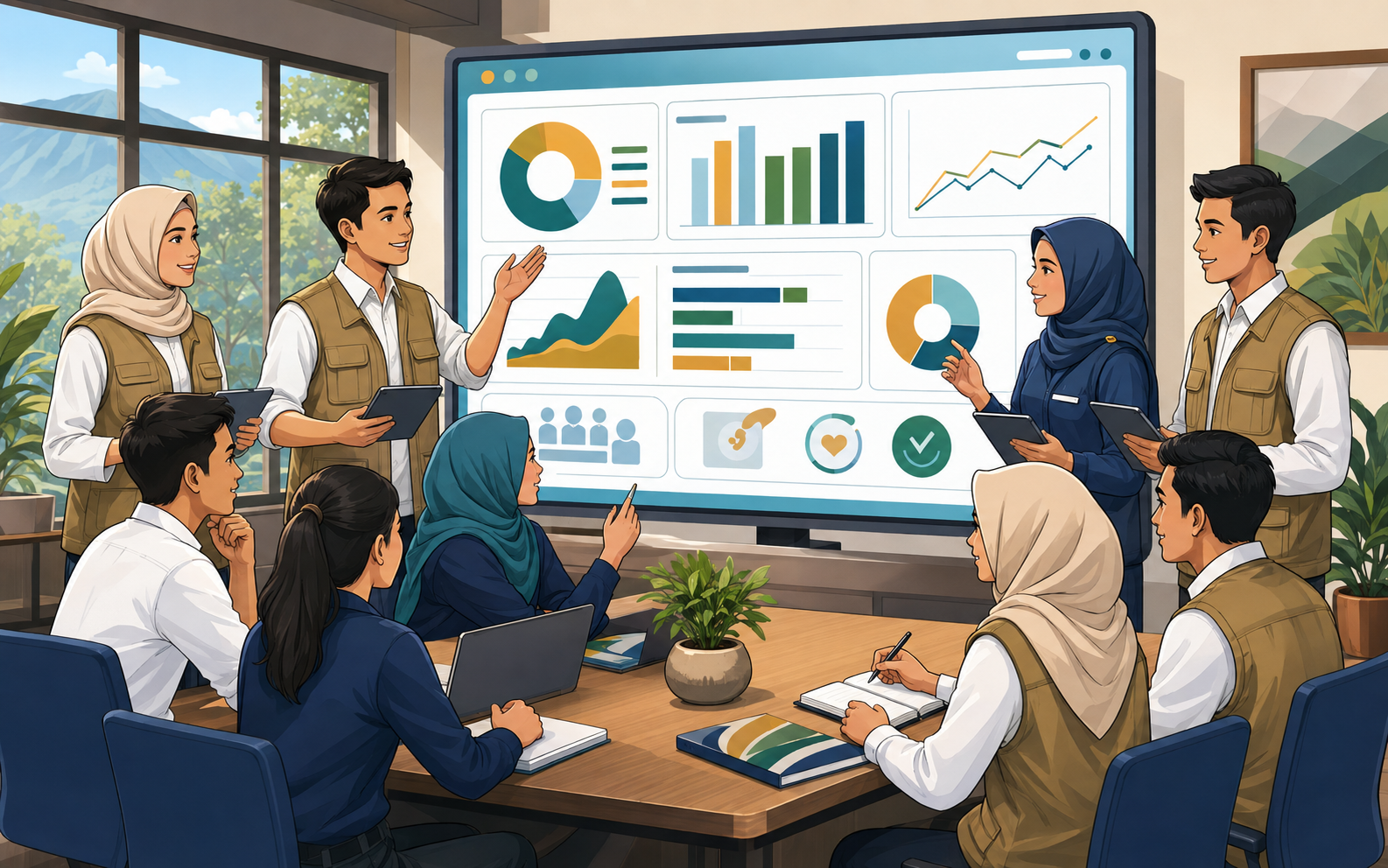 Ilustrasi tematik untuk halaman Statistik Pelayanan
